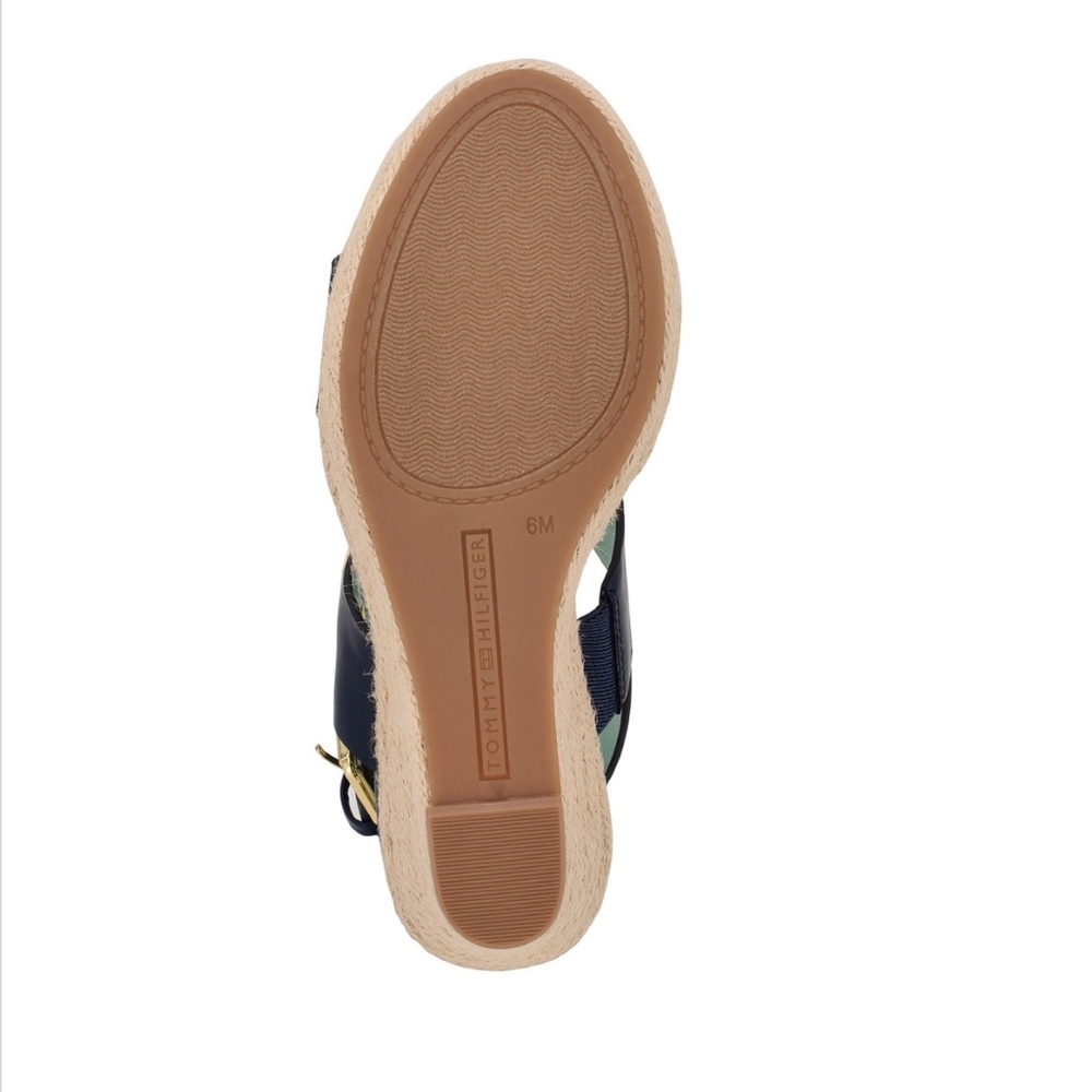 TOMMY HILFIGER Kahdy Navy Blue Espadrille Platform Sandals - Picture 5 of 9